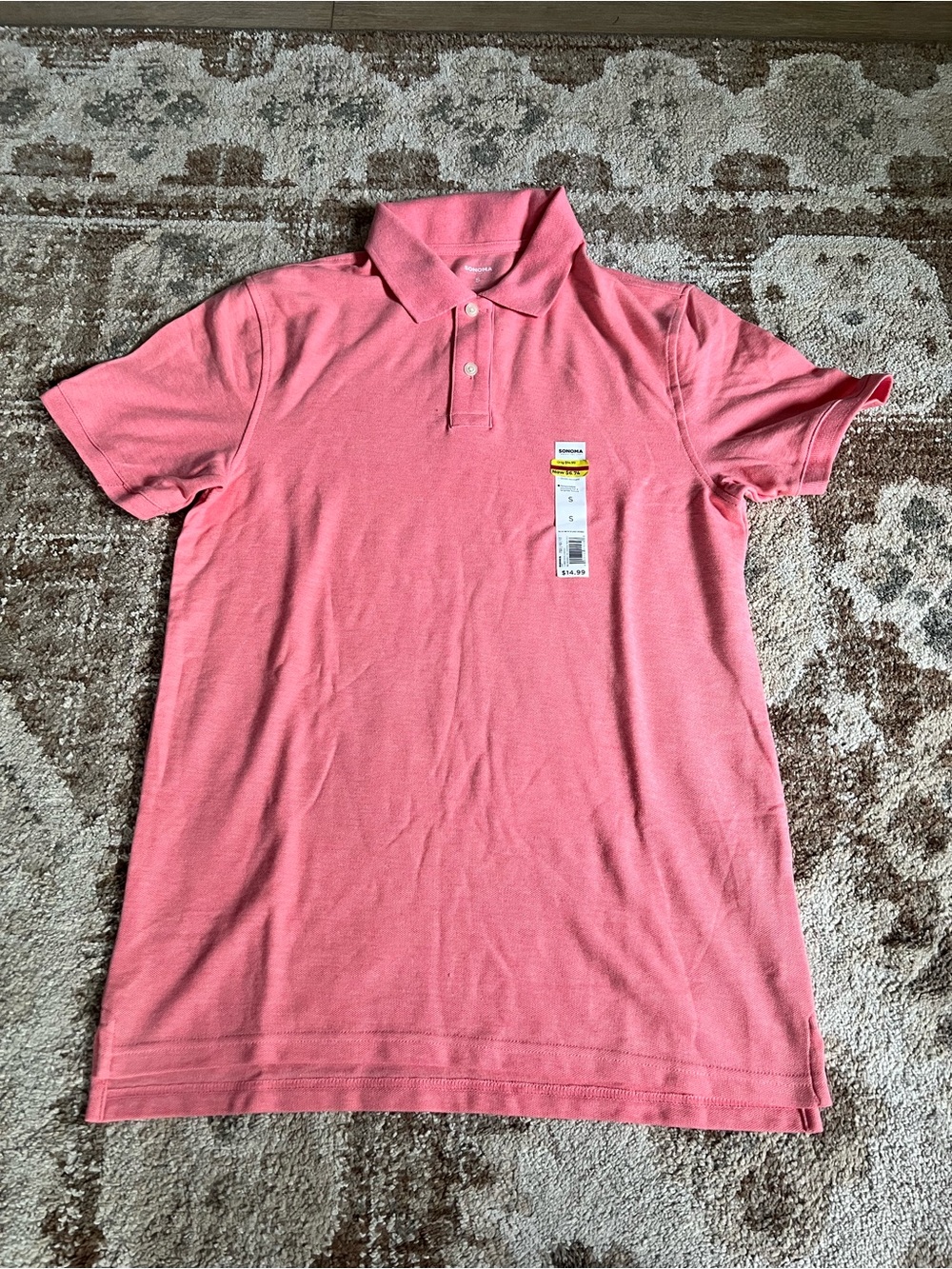 Sonoma Coral Pink Men's Polo Shirt